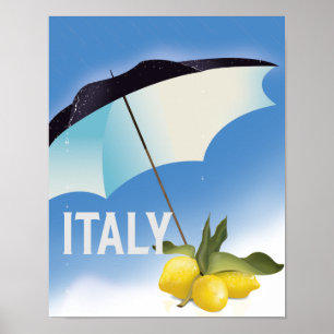 Affiche de voyage de style vintage sur les citrons