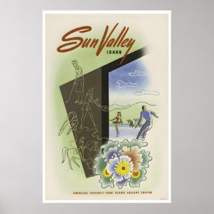 Affiche de voyage de Sun Valley Art Idaho Impressi