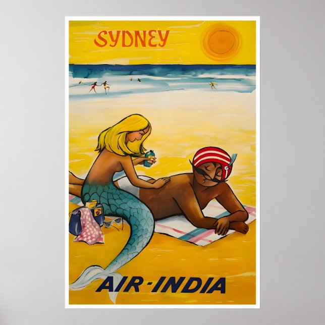 Affiche de voyage de Sydney Art de plage australie (Devant)