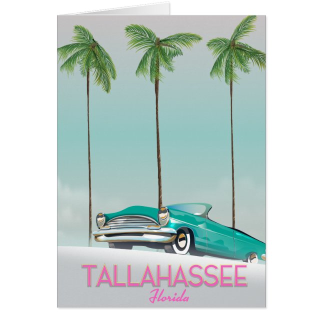 Affiche de voyage de Tallahassee en Floride (Devant)