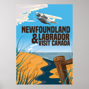 Affiche de voyage de Terre-Neuve-et-Labrador