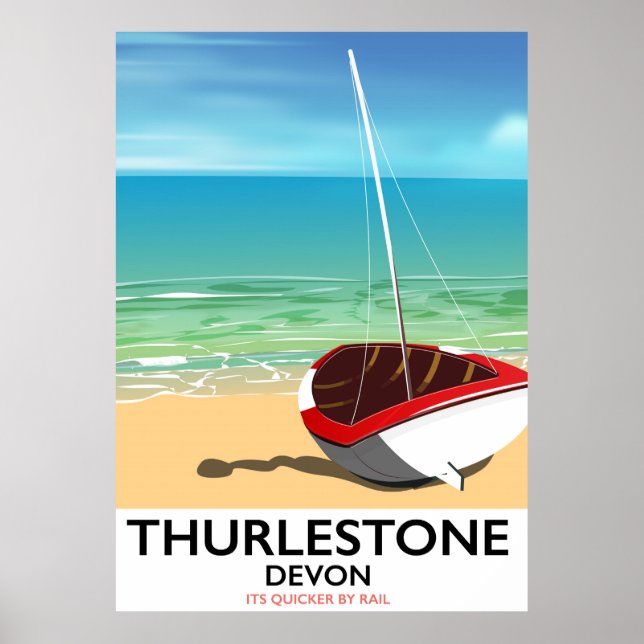 Affiche de voyage de Thurlestone South Devon (Devant)