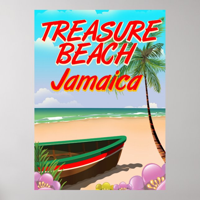 Affiche de voyage de Treasure beach Jamaïque (Devant)