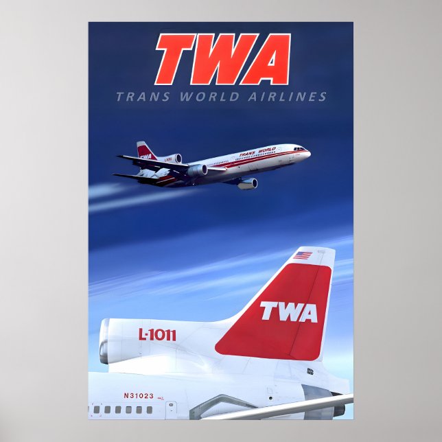 Affiche de voyage de TWA Trans World Airlines Lock (Devant)
