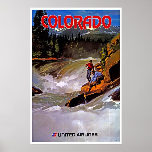 Affiche de voyage de United Airlines sur l'art de  (Devant)