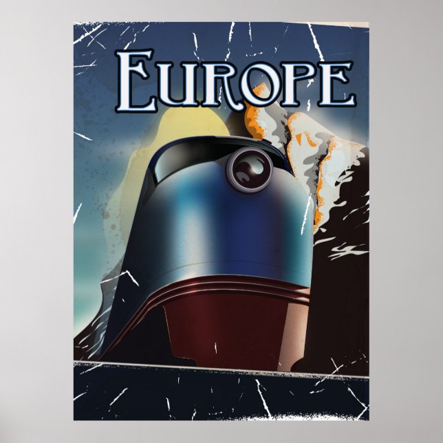 Affiche de voyage de vacances en Europe (Devant)
