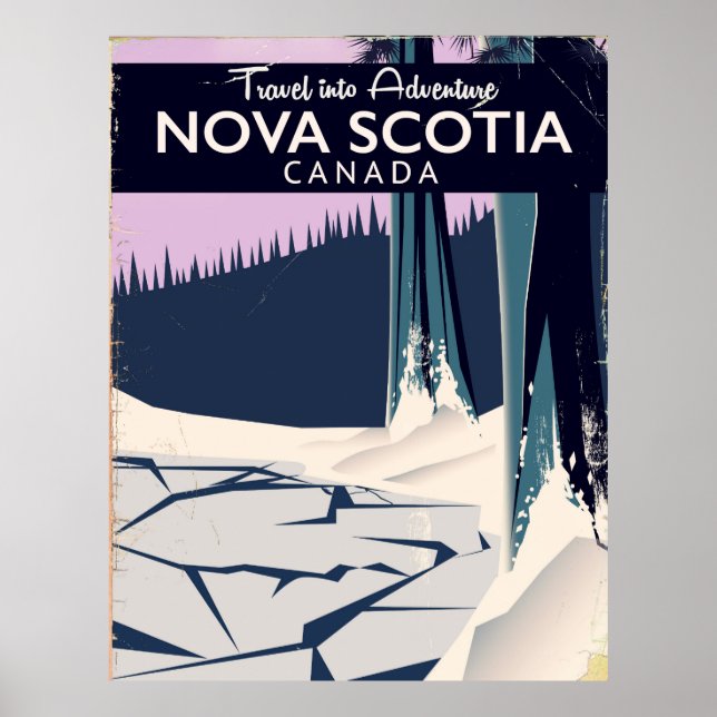 Affiche de voyage de vacances en Nouvelle-Écosse,  (Devant)