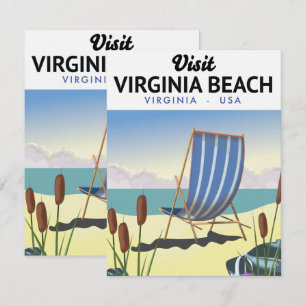 Affiche de voyage de Virginia Beach Virginie États