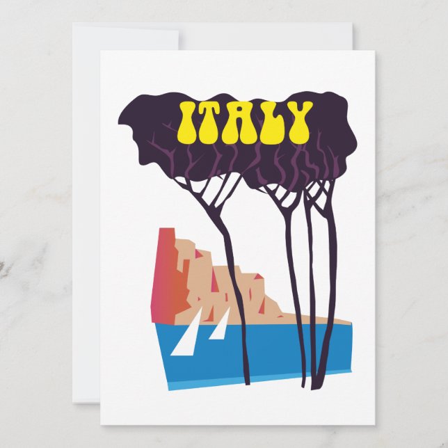 Affiche de voyage de voile vintage Italie (Devant)