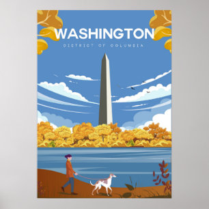Affiche de voyage de Washington D