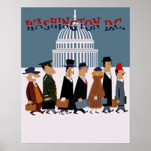 Affiche de voyage de Washington DC