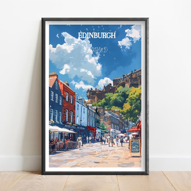 Affiche de voyage d'Édimbourg Royal Mile Impressio (Créateur téléchargé)