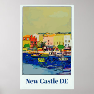 Affiche de voyage Delaware, modifier le texte