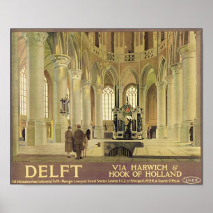 Affiche de voyage Delft