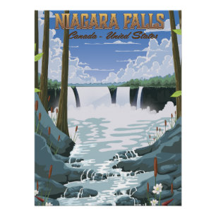Affiche de voyage des chutes du Niagara