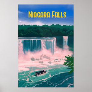 Affiche de voyage des chutes du Niagara