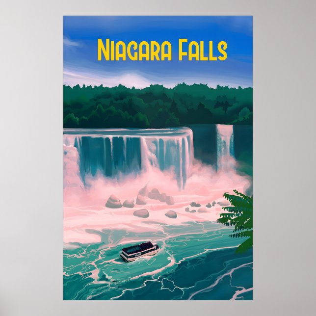 Affiche de voyage des chutes du Niagara (Devant)