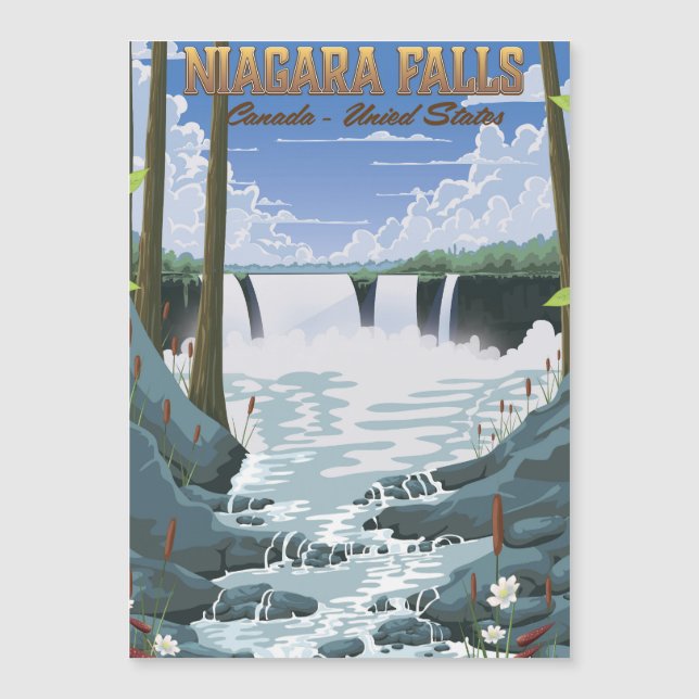 Affiche de voyage des chutes du Niagara (Devant)