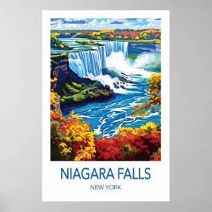 Affiche de voyage des chutes du Niagara