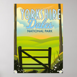 Affiche de voyage des dales du Yorkshire