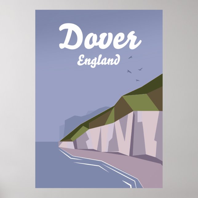 Affiche de voyage des Falaises blanches de Douvres (Devant)