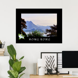 Affiche de voyage des nouveaux territoires de Hong