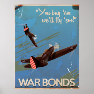Affiche de voyage des obligations de guerre de la 