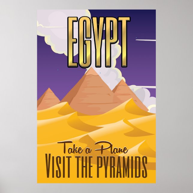 Affiche de voyage des Pyramides égyptiennes (Devant)