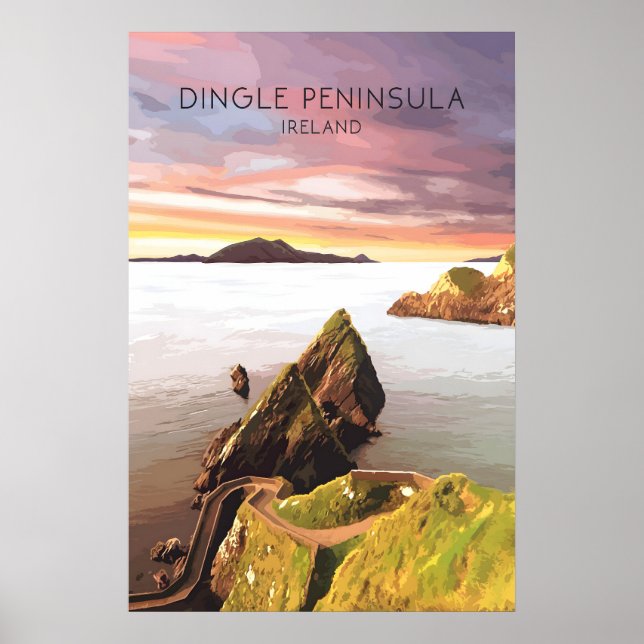 Affiche de voyage Dingle Peninsula Irlande (Devant)