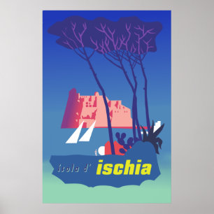 Affiche de voyage d'ischions