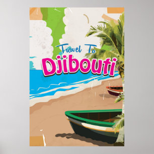 Affiche de voyage djiboutienne vintage