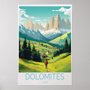 Affiche de voyage Dolomites Italie