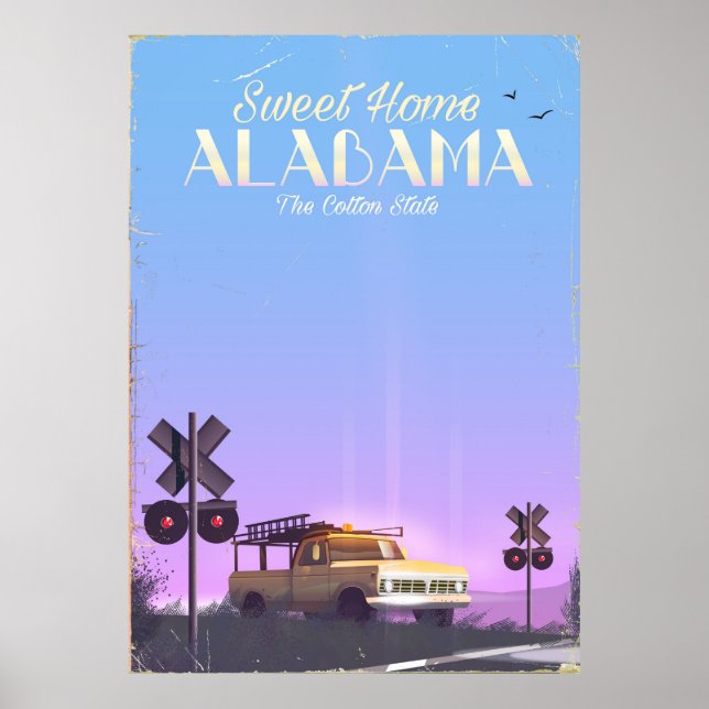 Affiche de voyage "Doux chez soi" Alabama (Devant)