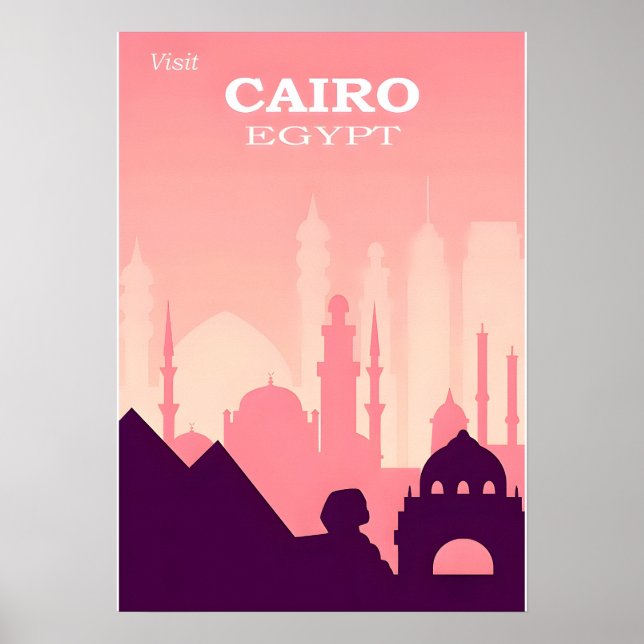 Affiche de voyage du Caire (Devant)