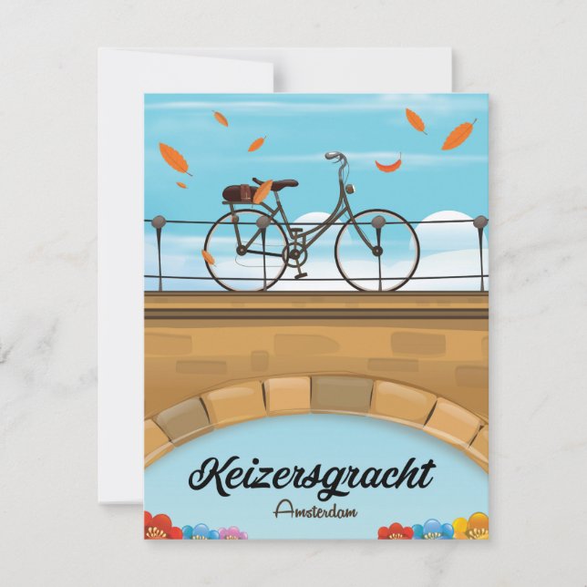 Affiche de voyage du canal Keizersgracht Amsterdam (Devant)