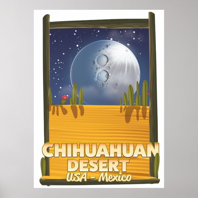 Affiche de voyage du Chihuahuan Desert (Devant)