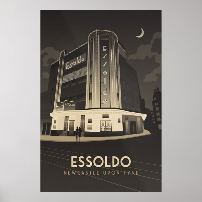 Affiche de voyage du cinéma Essoldo Newcastle (Devant)
