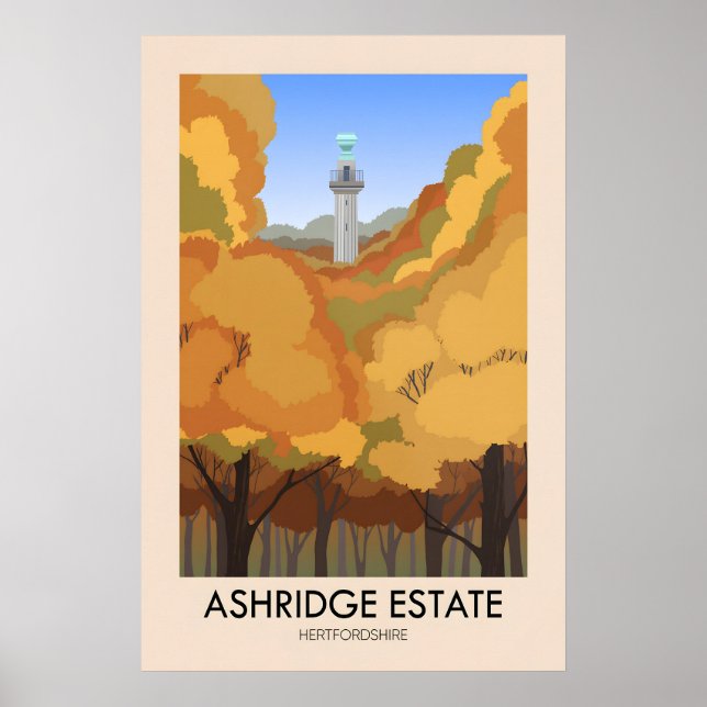 Affiche de voyage du domaine d'Ashridge (Devant)