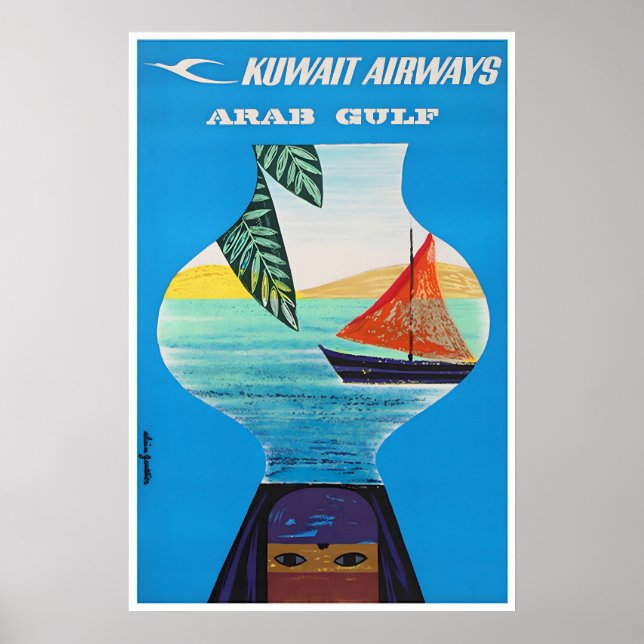 Affiche de voyage du golfe Persique Impression per (Devant)