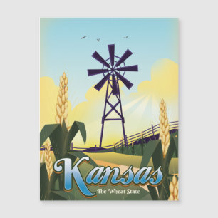 Affiche de voyage du Kansas "l'État du blé".