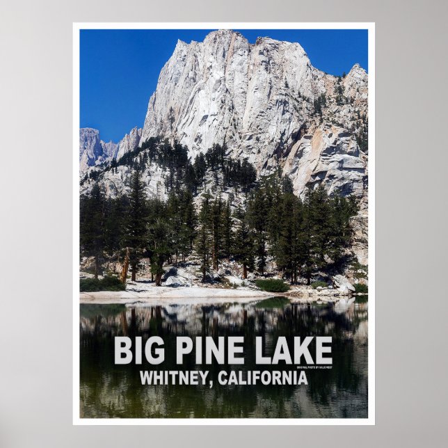 Affiche de voyage du lac Big Pine (Devant)