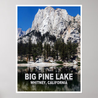 Affiche de voyage du lac Big Pine