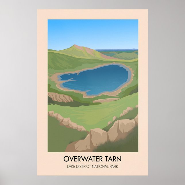 Affiche de voyage du lac Overwater Tarn Lake Distr (Devant)