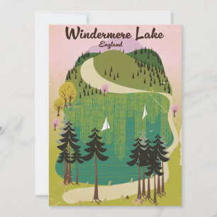 affiche de voyage du lac Windermere