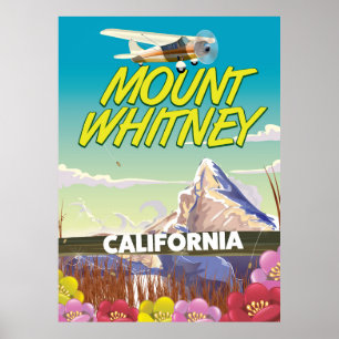Affiche de voyage du mont California Whitney