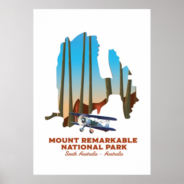 Affiche de voyage du Mont Remarkable en Australie  (Devant)