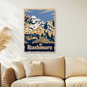 Affiche de voyage du mont Rushmore