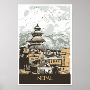 Affiche de voyage du Népal