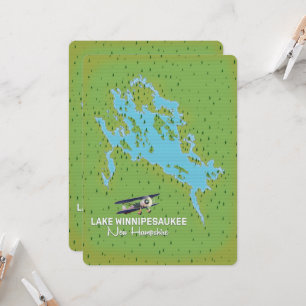 Affiche de voyage du New Hampshire Lake Winnipesau