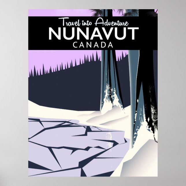 affiche de voyage du Nunavut Canada (Devant)